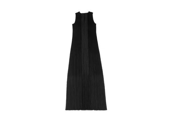 Issey Miyake Vintage Black Pleated Dress