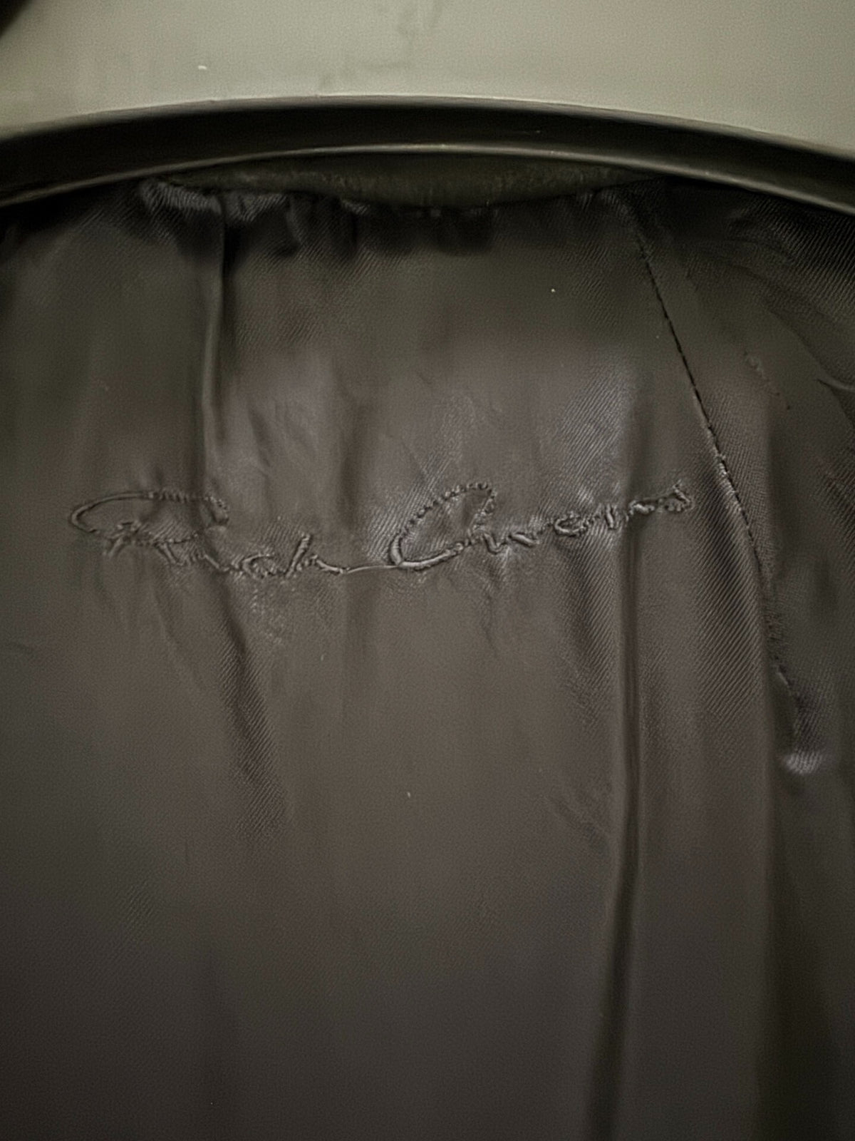 Rick Owens biker suede leather jacket