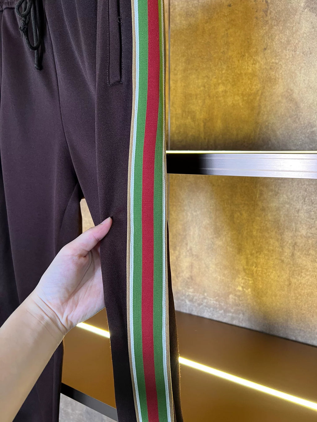 Gucci Red And Green Stripe Pants