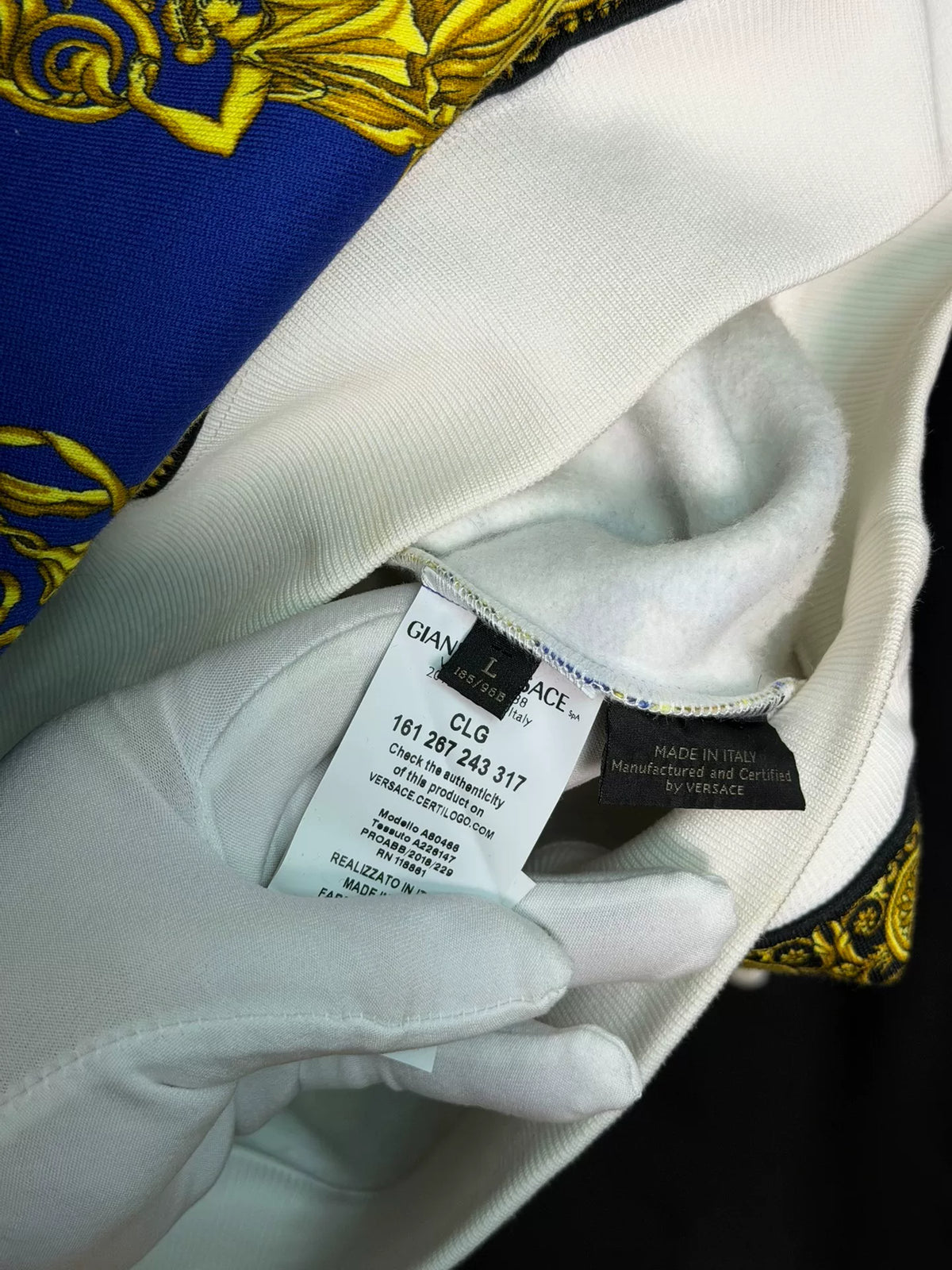 Versace Egyptian Leopard Print Hooded Sweatshirt
