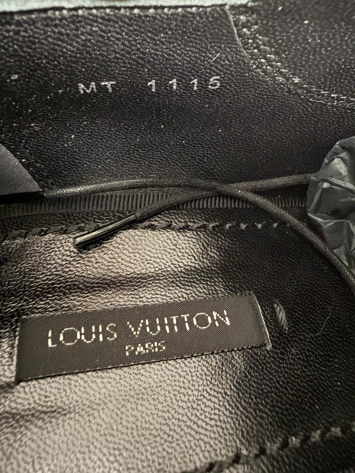 Louis Vuitton Black Snake Print Leather Shoes