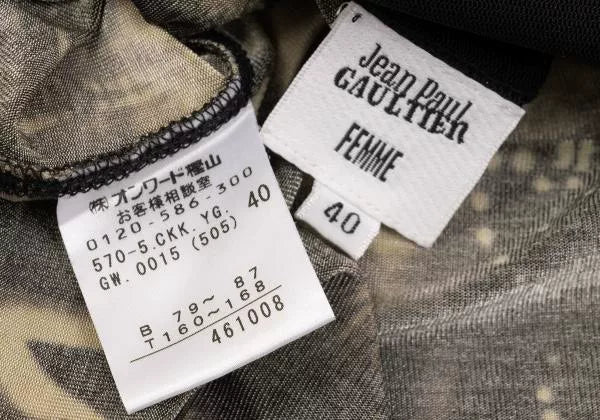 Jean Paul Gaultier Vintage Dark Portrait Top