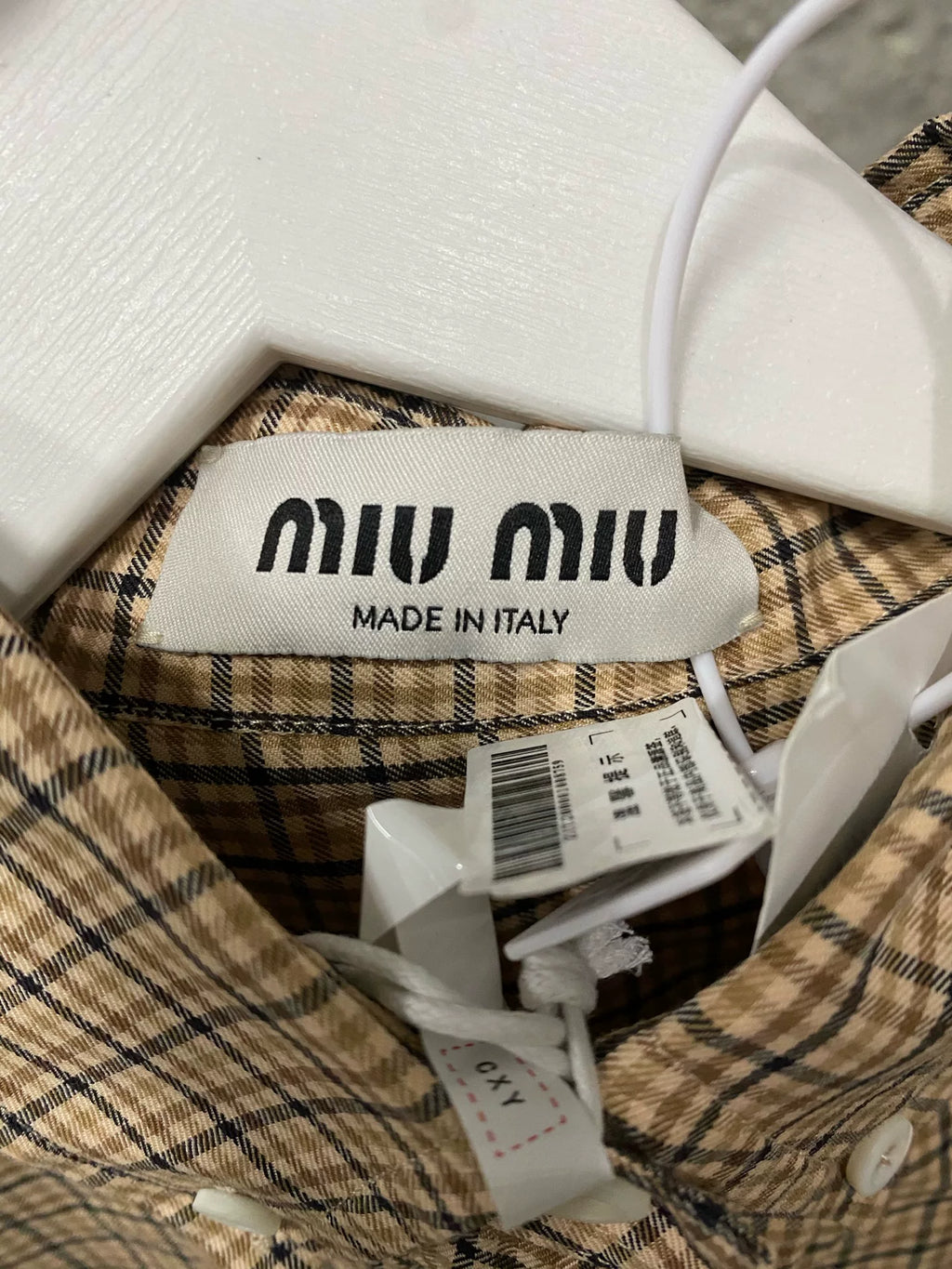 Miu Miu Plaid Shirt