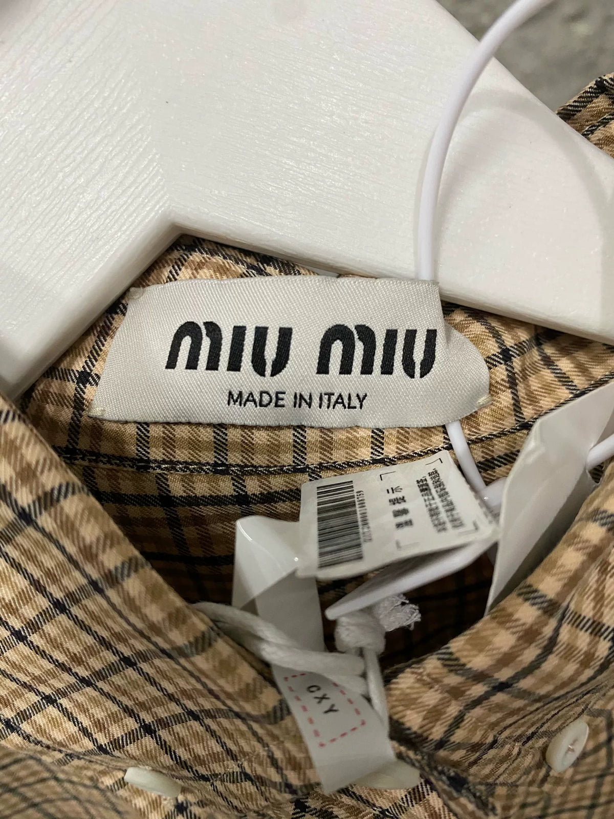 Miu Miu Plaid Shirt