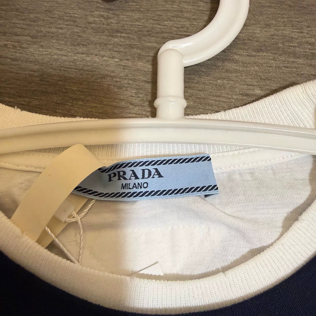 Prada Triangle Logo Two-Piece Cotton Long-Sleeve Top
