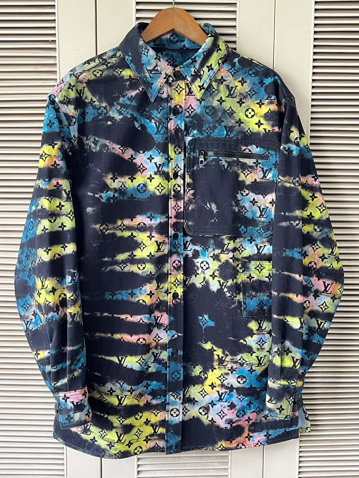 Louis Vuitton Iridescent Laser Monogram Denim Shirt