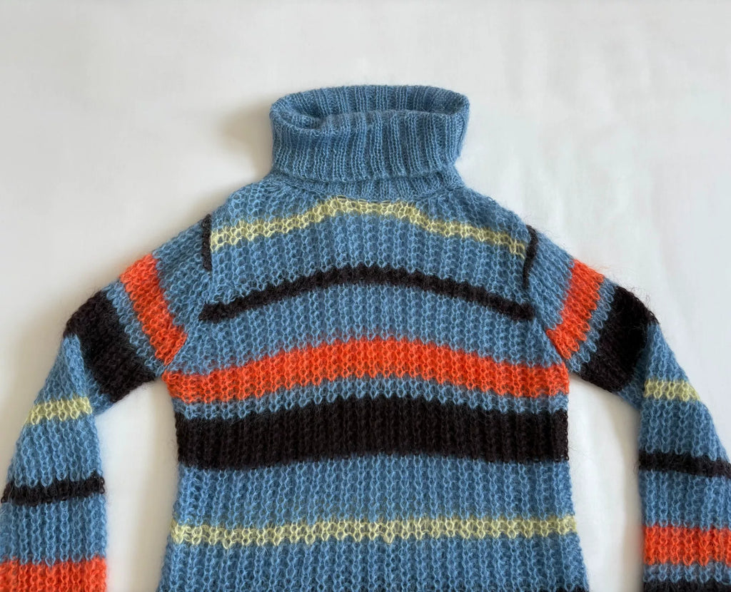 Junya Watanabe Mohair Panel Striped Vintage Knit Sweater