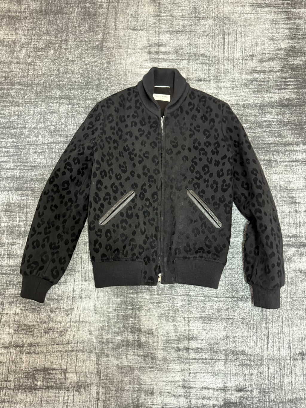 Saint Laurent 15FW Dark Leopard Print Padded Jacket
