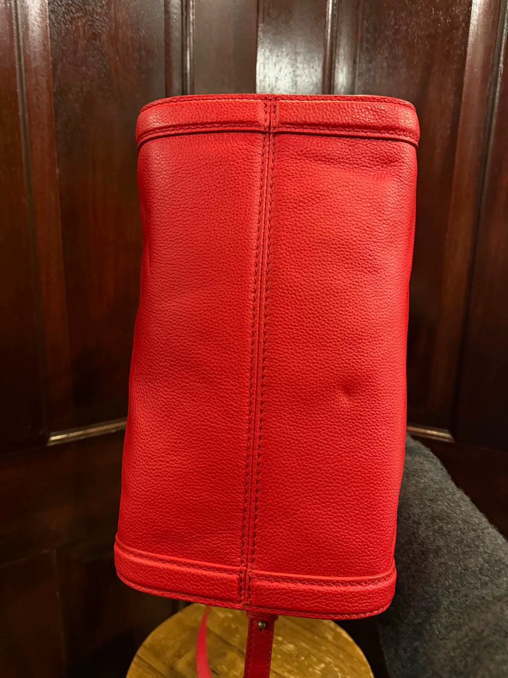 Alexander McQueen Red Skull Padlock Zip Bag
