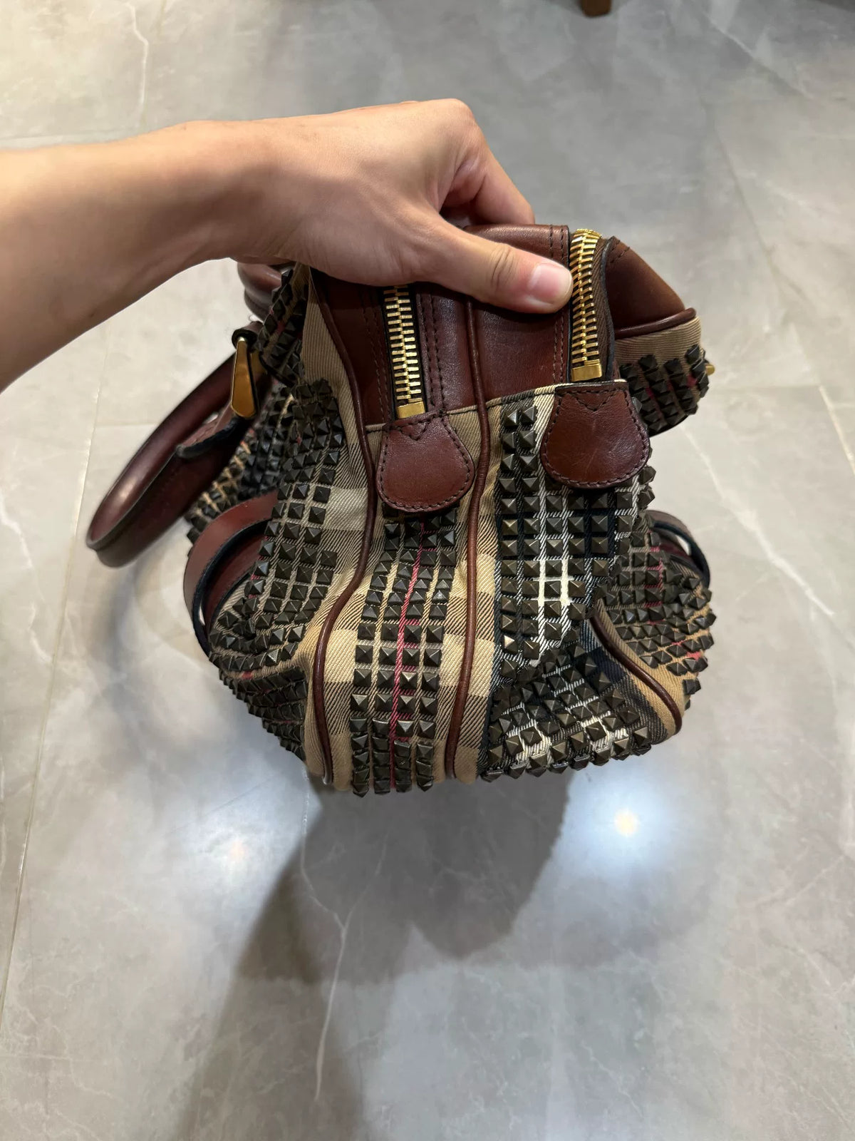 Burberry AW07 Studded Laced Tote Bag by Christopher Bailey