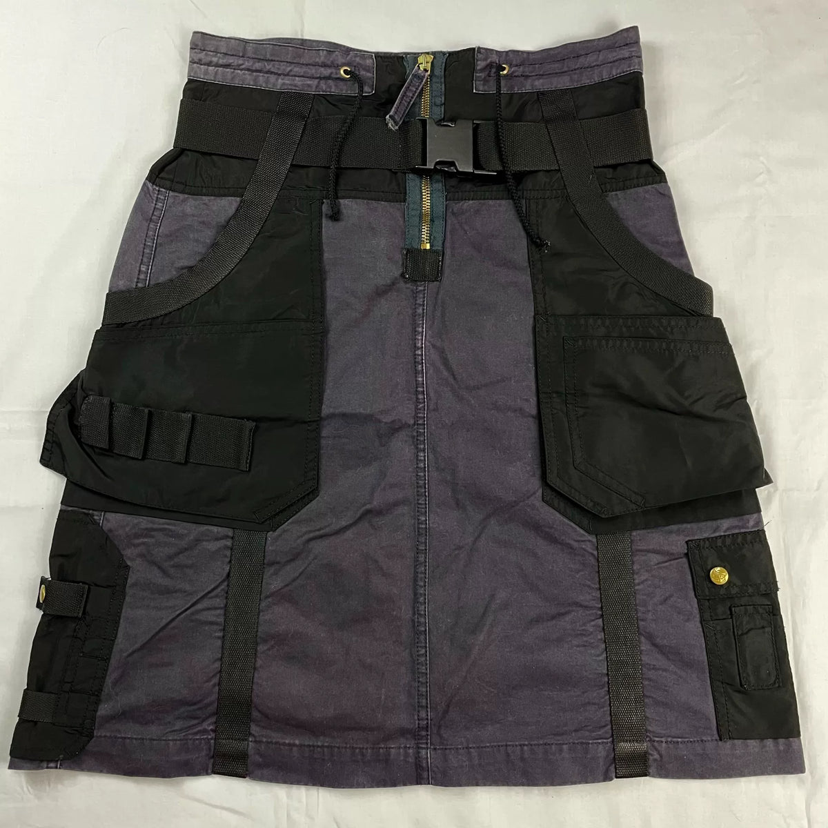 2003 Fall/Winter Jean Paul Gaultier Laced Multi-Pocket Cargo Parachute Skirt