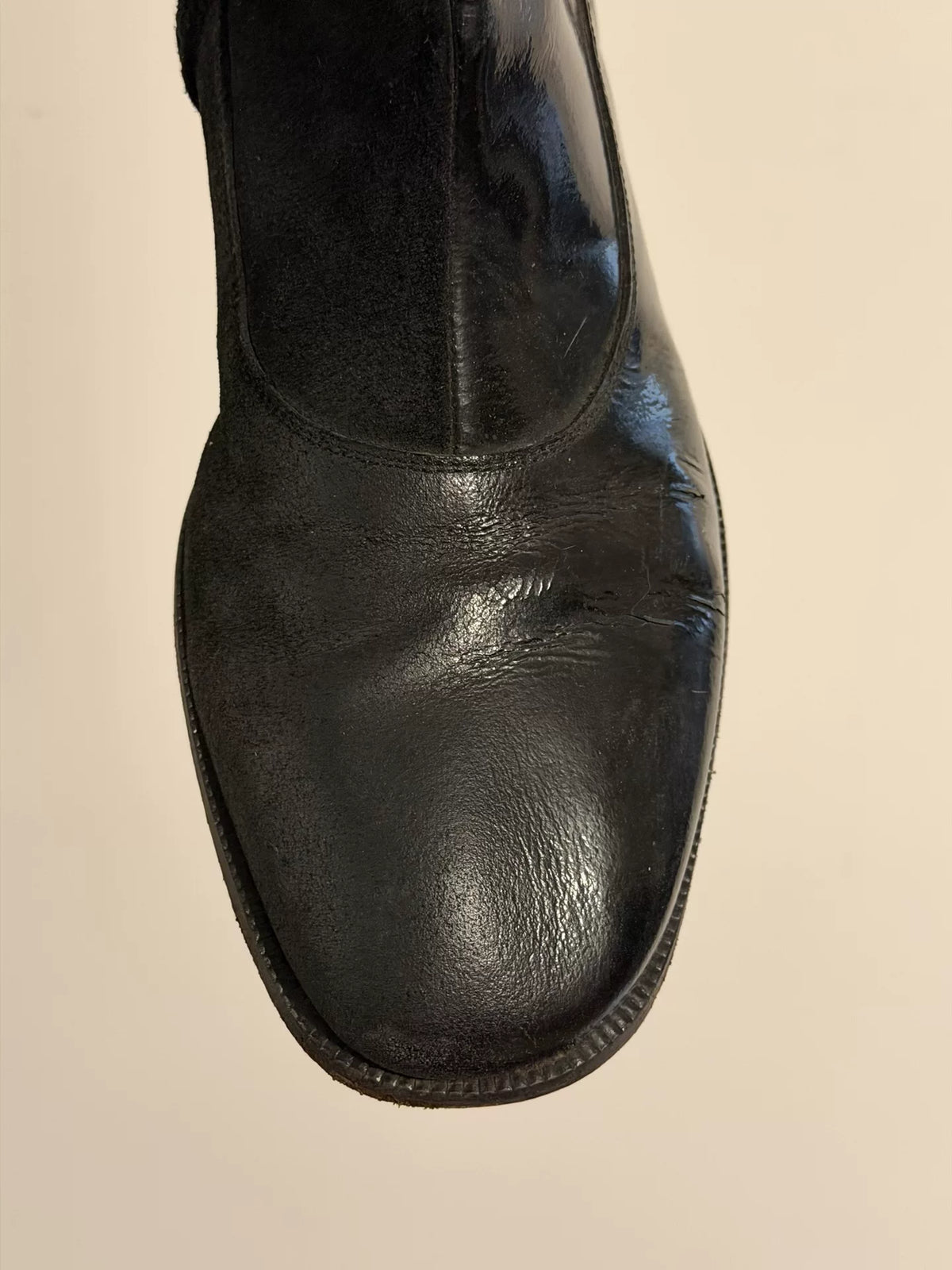 Maison Martin Margiela 2000s Gradient Patent-to-Suede Leather Boots