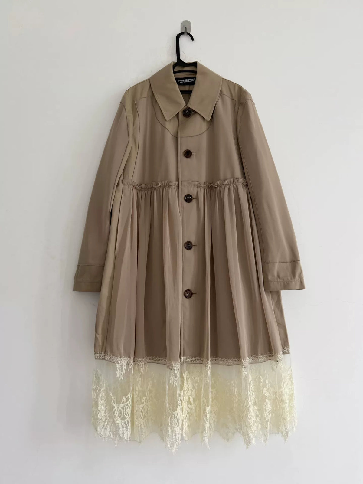 Undercover Trench Takahashi Jun lace panel trench coat jacket