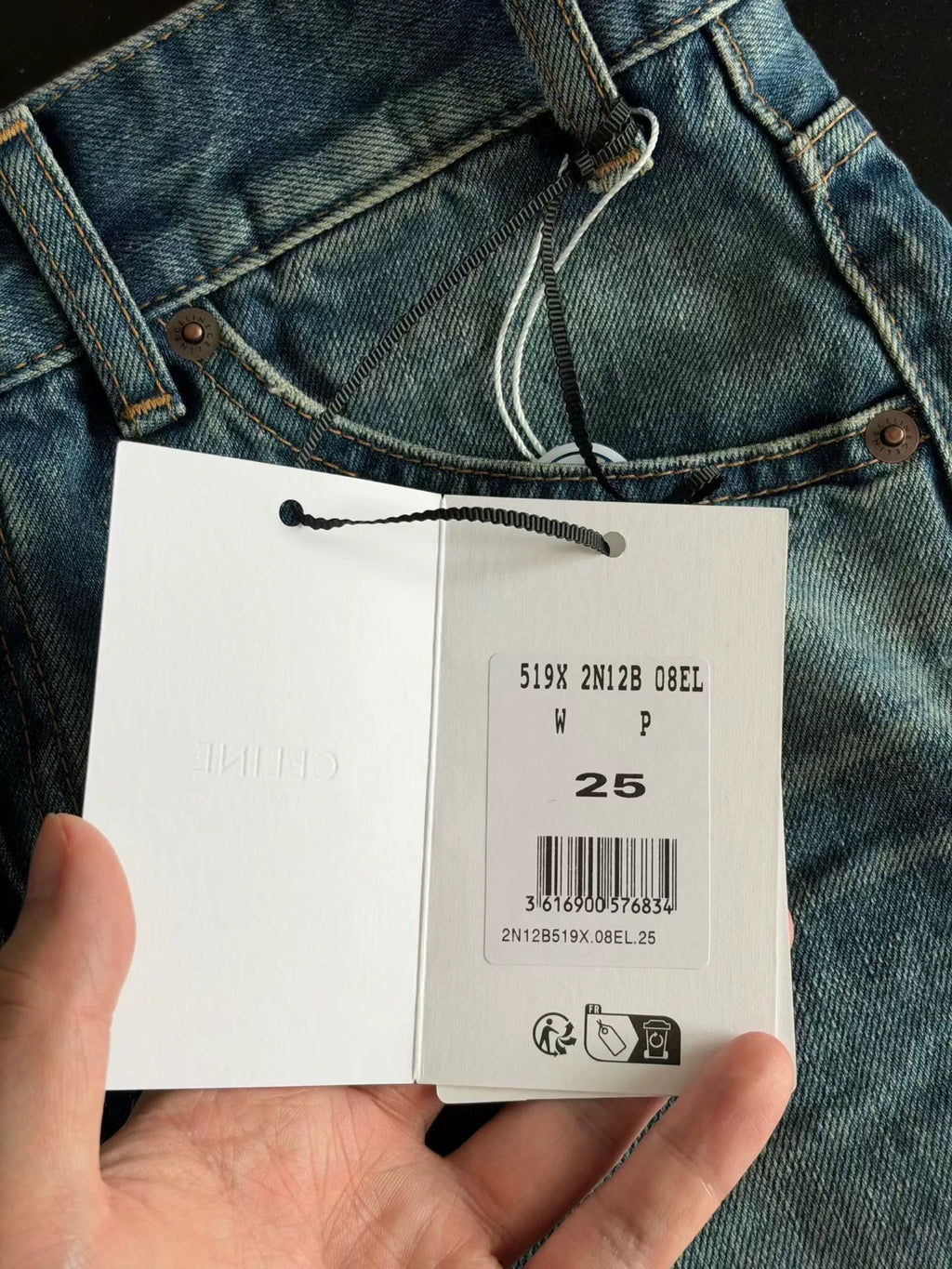 Celine Arc de Triomphe Denim Shorts