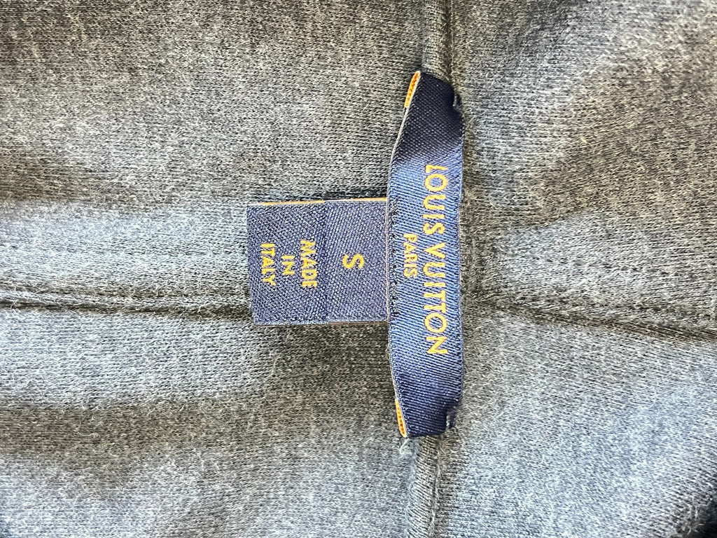 Louis Vuitton LV sleeveless hooded sweatshirt gray