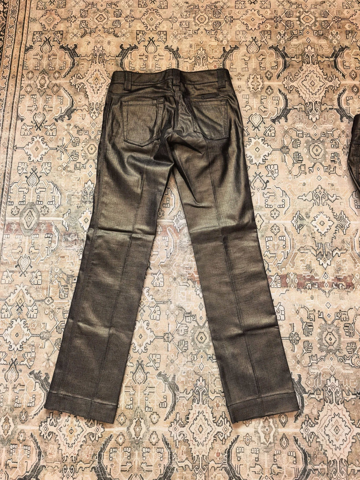 Dolce&Gabbana waxed-finish dress pants