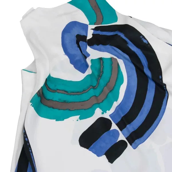 Issey Miyake Vintage White Patterned Silk Dress