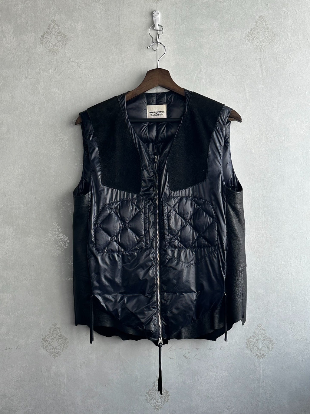 The Soloist 12AW Down Pieced Leather Vest