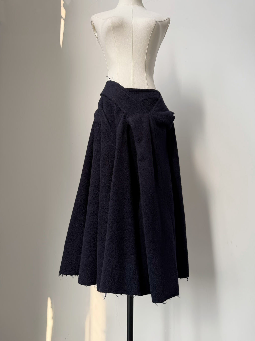 Junya Watanabe Midi Wool Skirt
