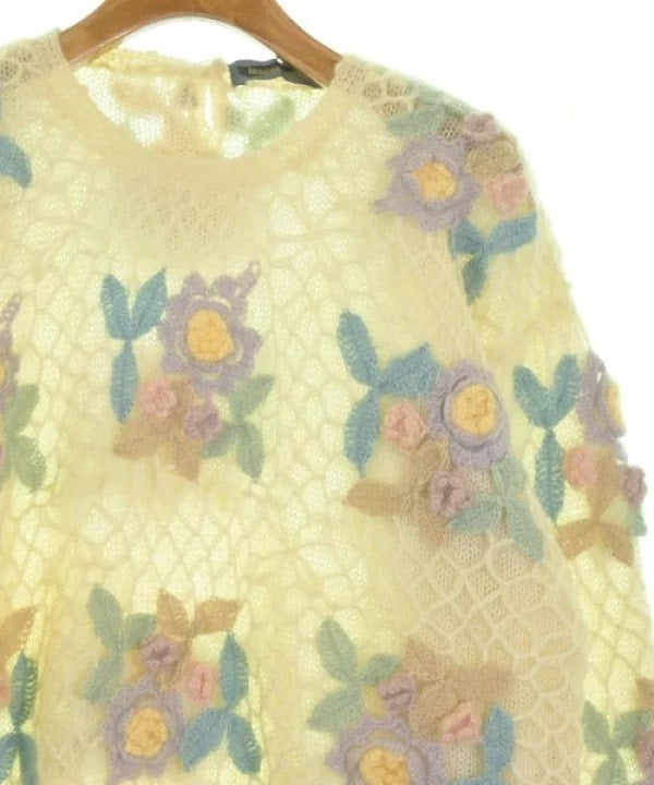 Issey Miyake 1980s Floral Embellished Knit Top