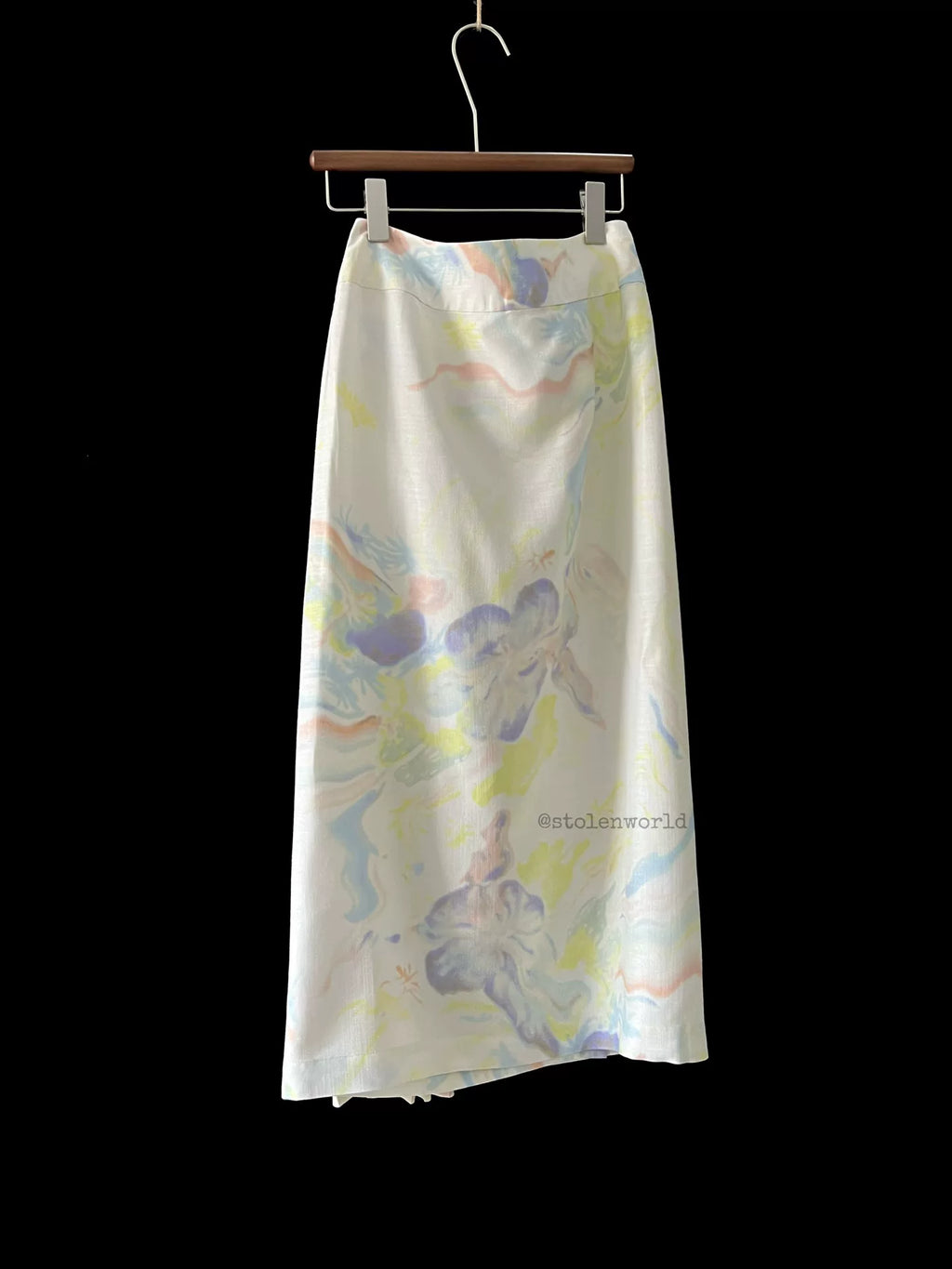 Issey Miyake 06SS Runway Oil Paint Pleated Skirt - Devines
