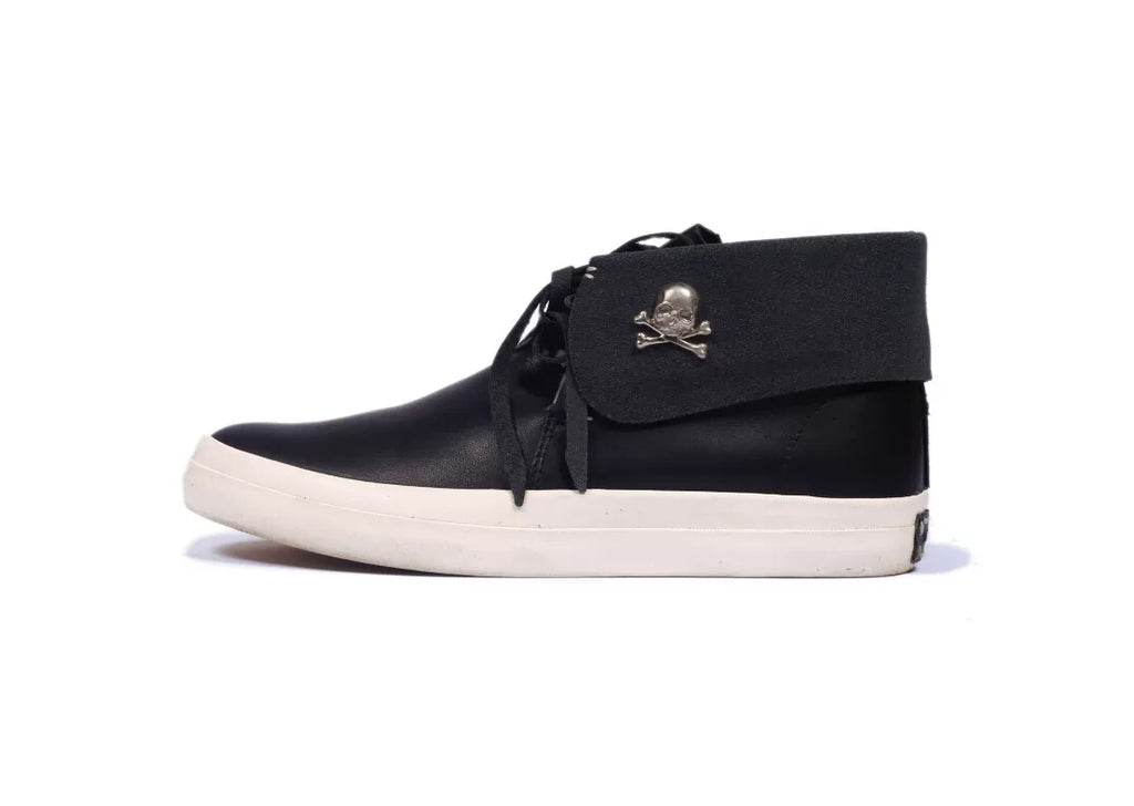 Mastermind Japan x Visvim Flynt Hi Skull Black Sneakers