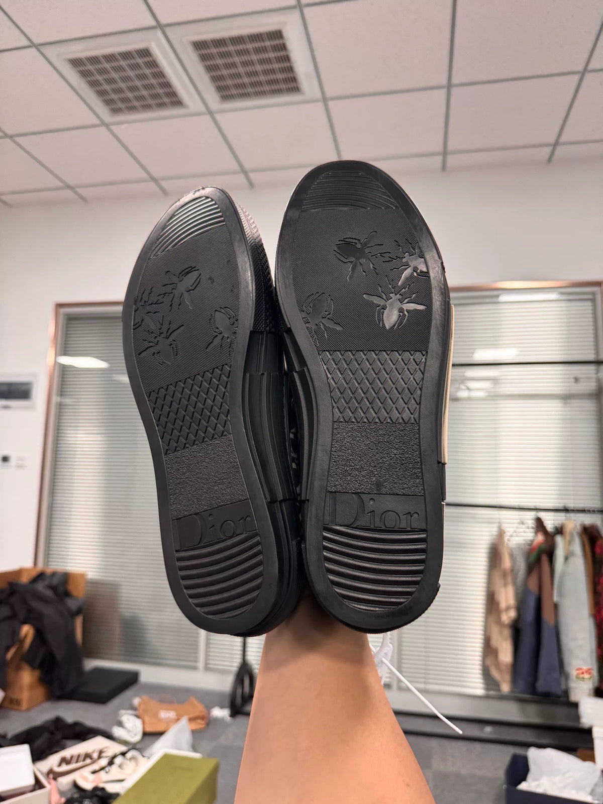 Dior B23 Black Monogram Sneakers