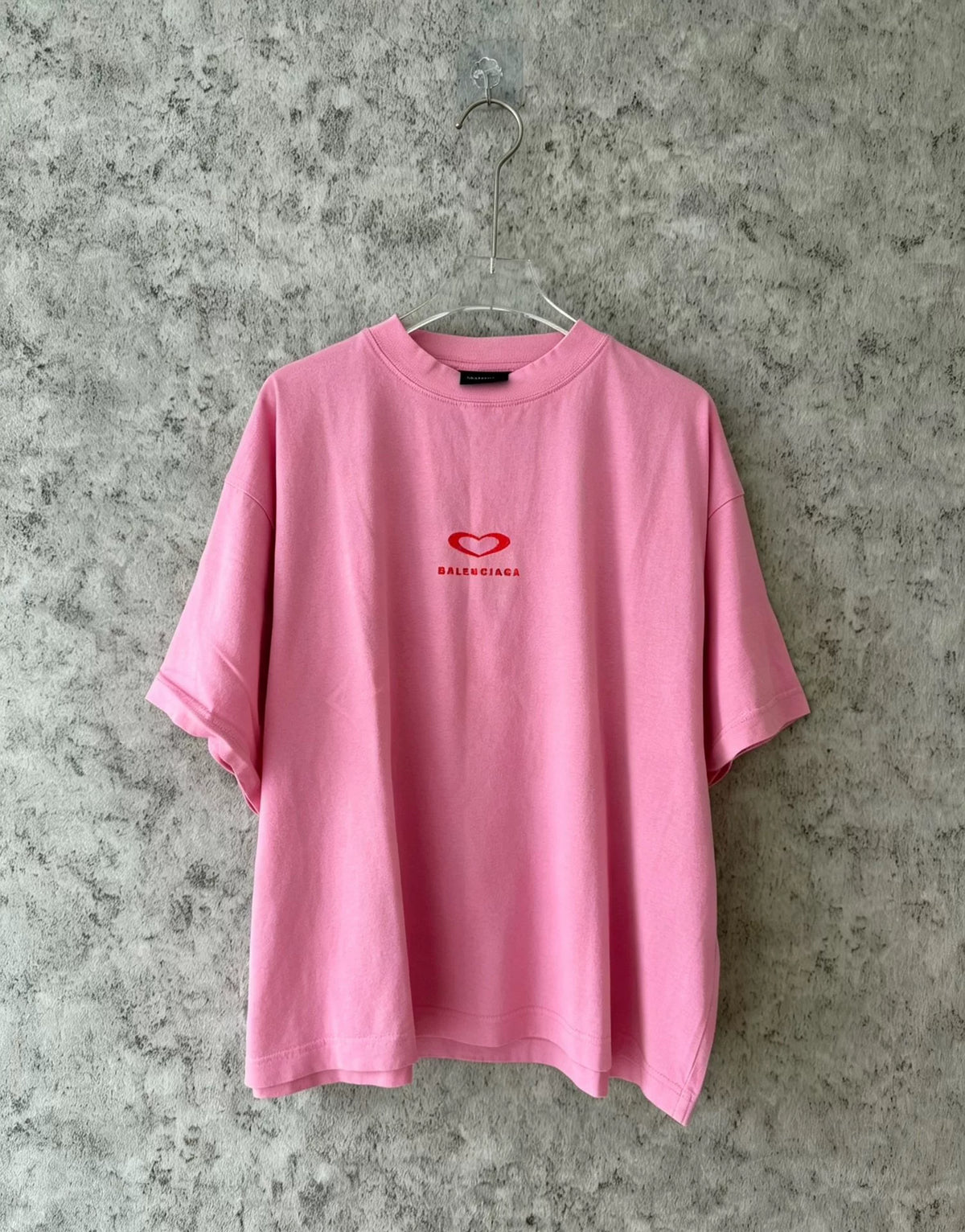 Balenciaga FW25 Qixi Valentine Embroidered Short Sleeve Top
