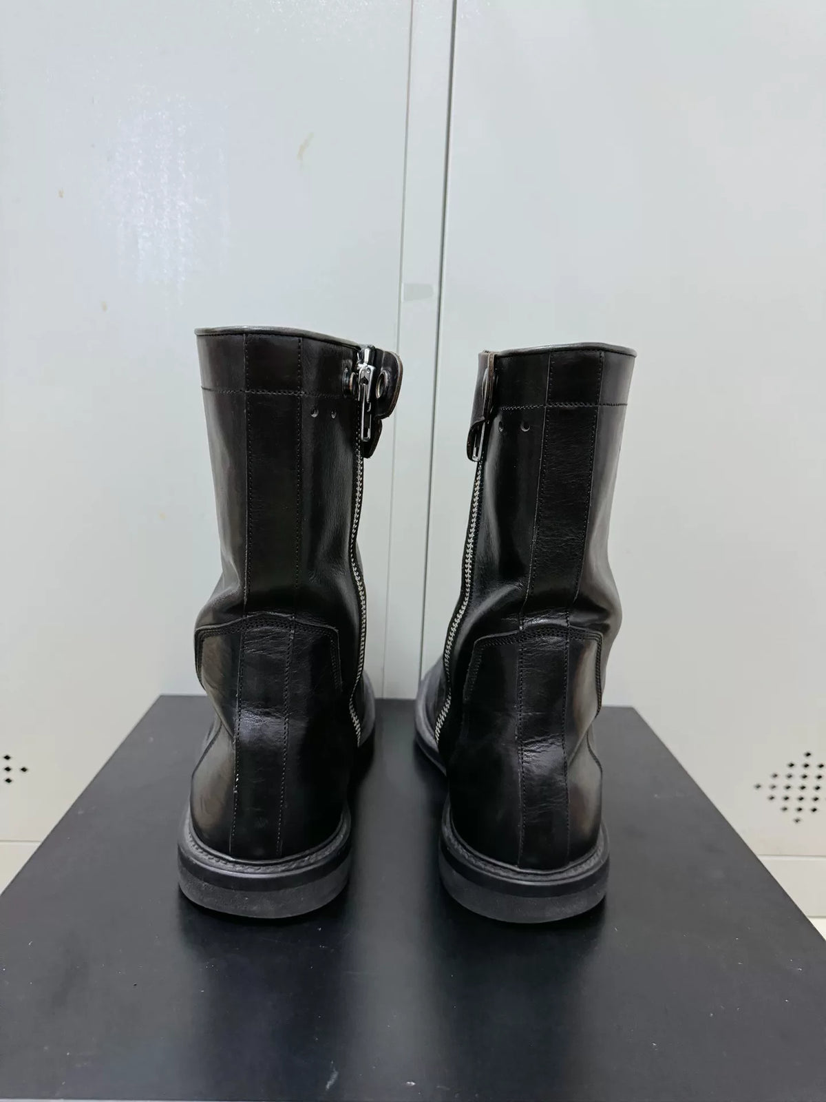 Rick Owens Creeper High-Top Leather Military Boots