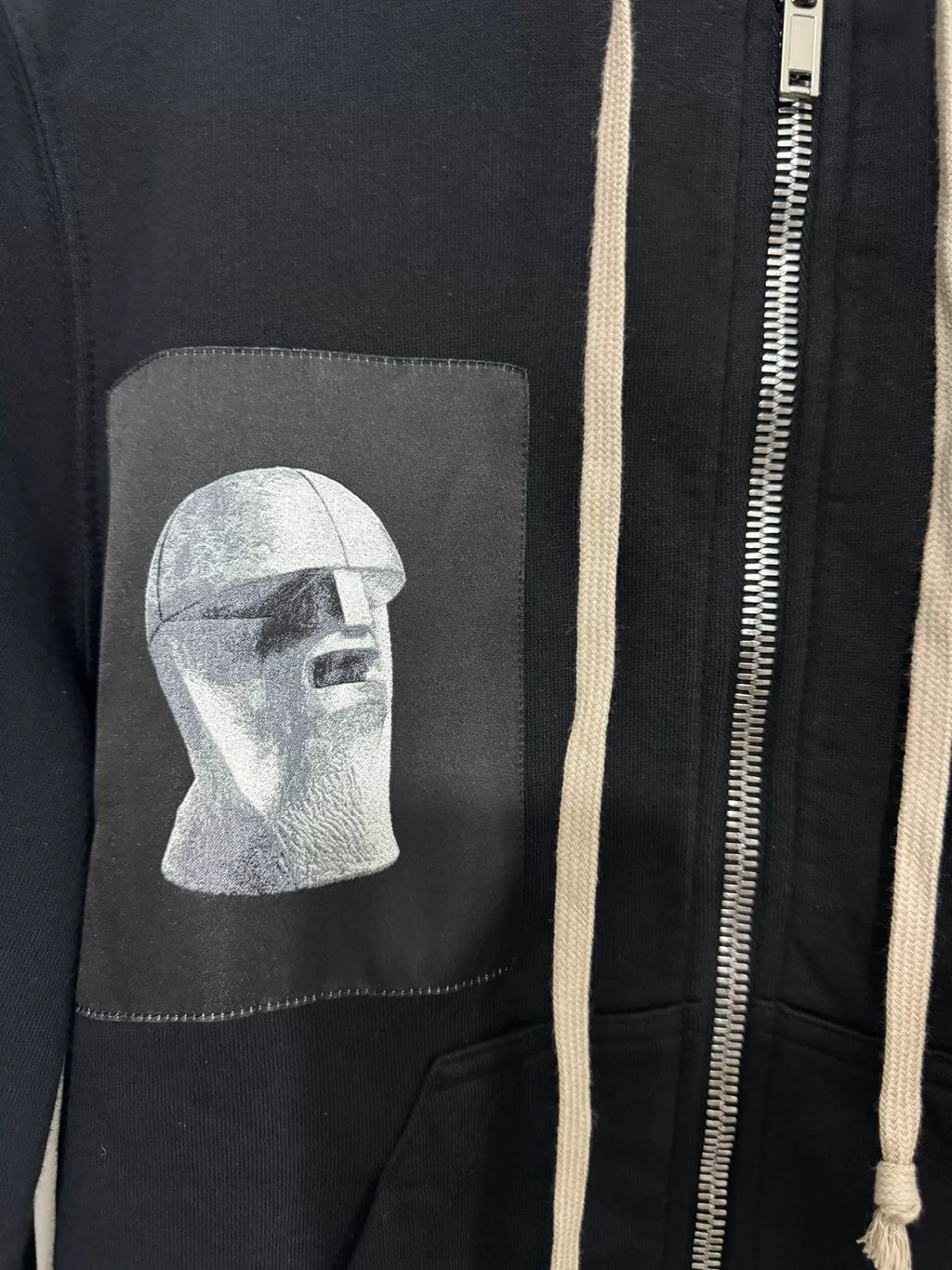 Rick Owens Drkshdw 18SS Jason Black Zip Hooded Hoodie Jacket
