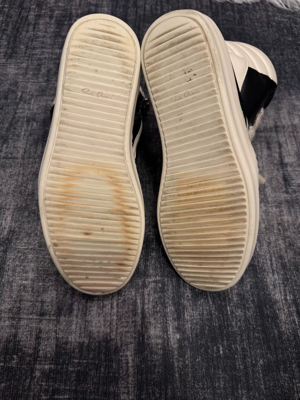 Rick Owens leather high-top sneakers