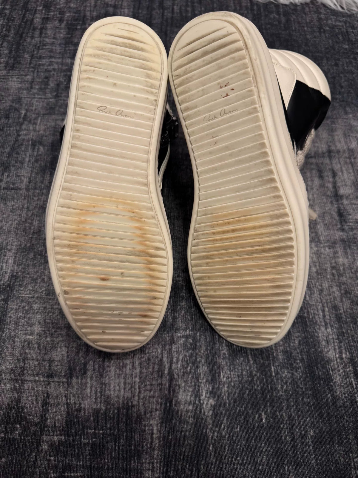Rick Owens leather high-top sneakers