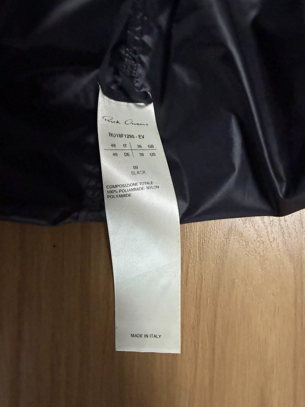 Rick Owens 18fw Nylon Standing Collar Jacket