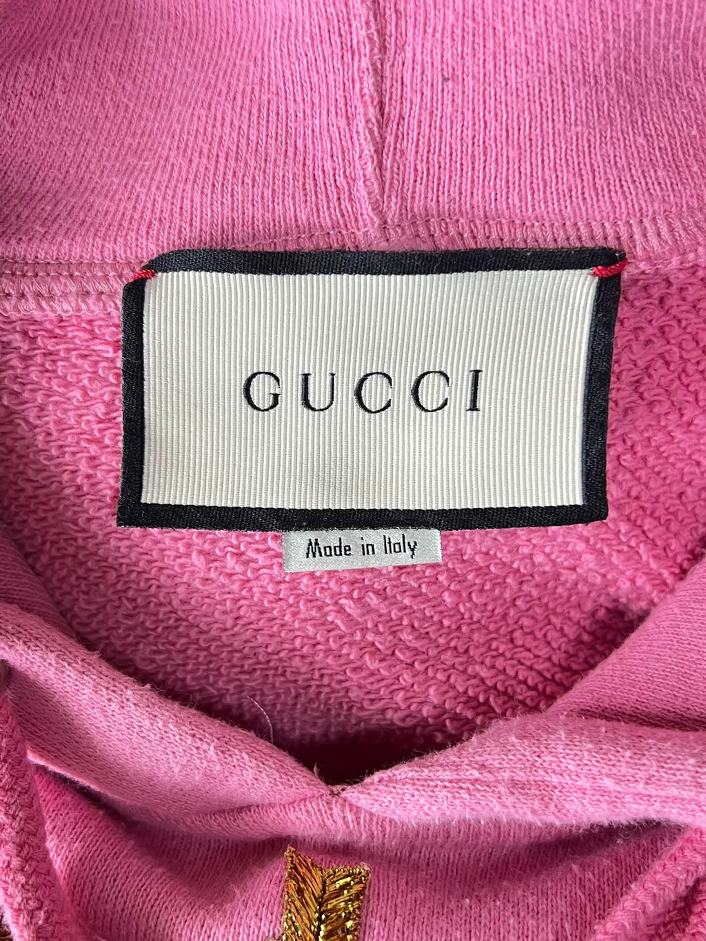 Gucci Pink Rainbow Planet Heavy Embroidery Hooded Sweater