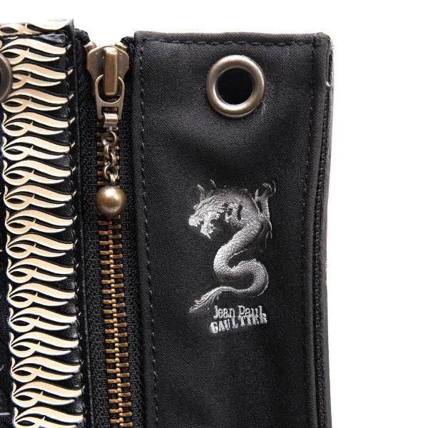 Jean Paul Gaultier Dragon‑Pattern Deconstructed Zip Bag