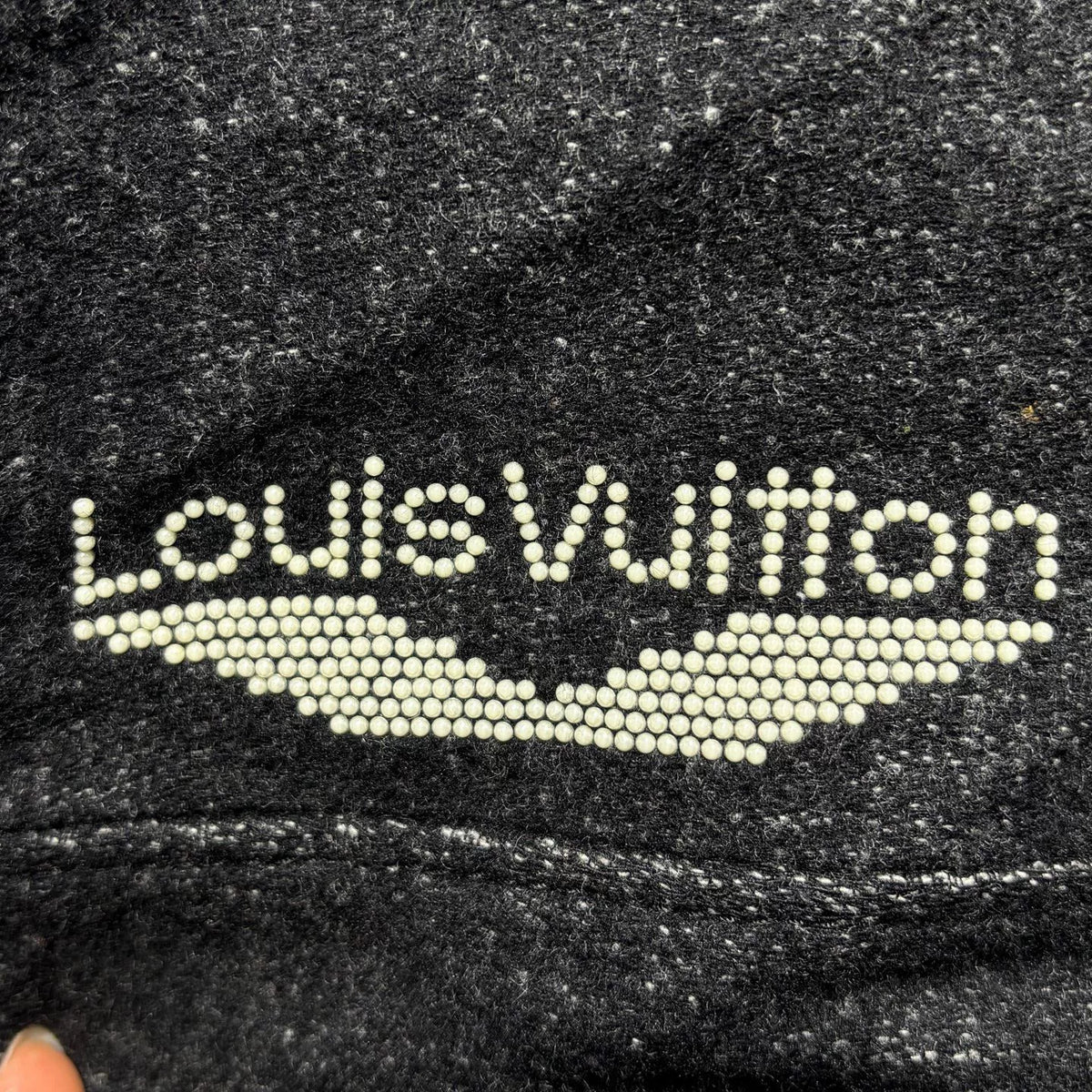 Louis Vuitton Black SKI Letter Pearl Logo Wool Silk Cashmere Trousers