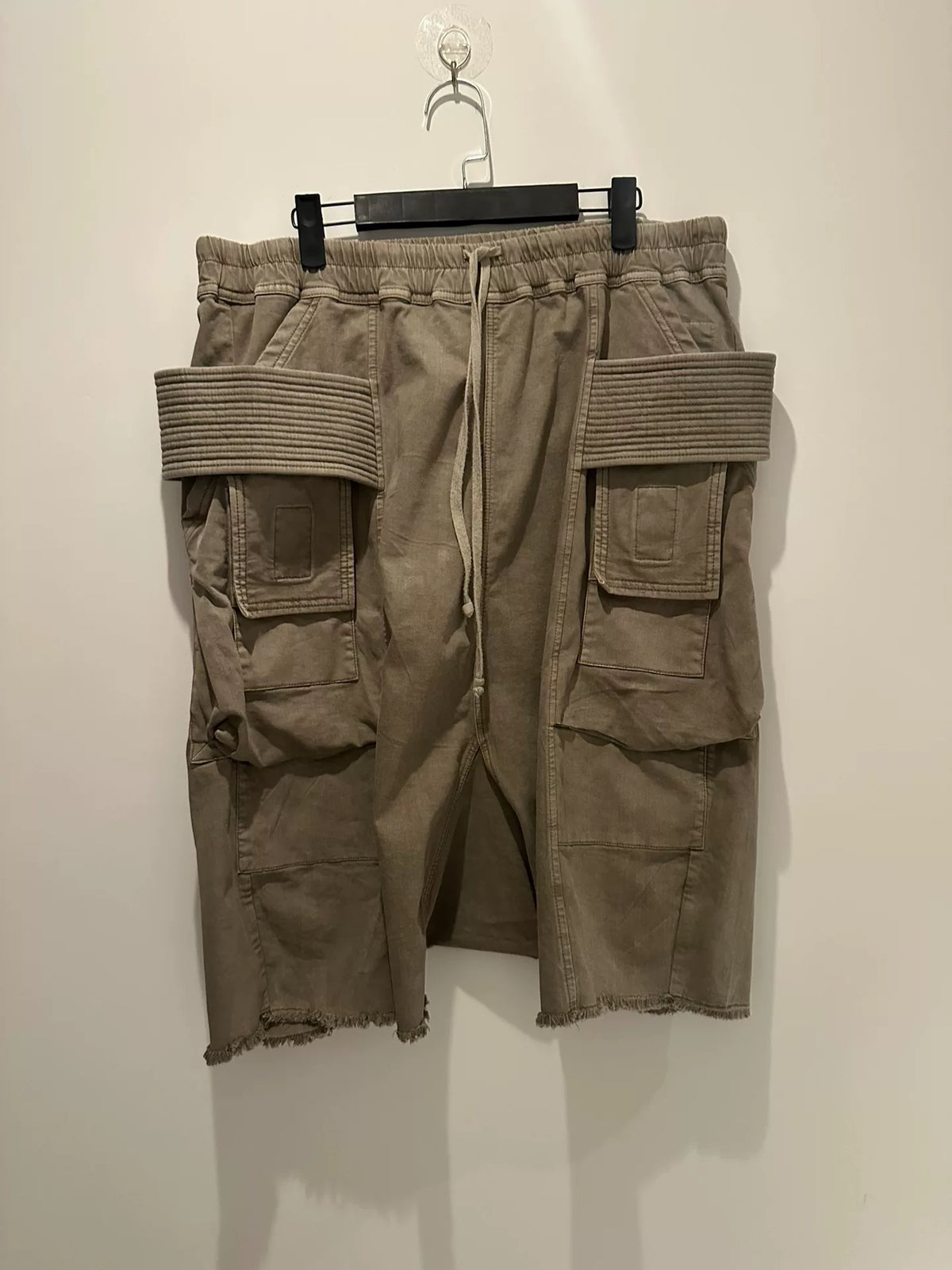 Rick Owens waxed double-ring shorts