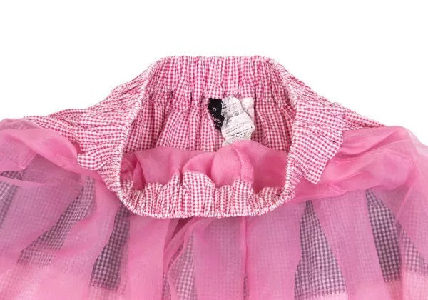 COMME des GARCONS Vintage Pink Plaid Skirt