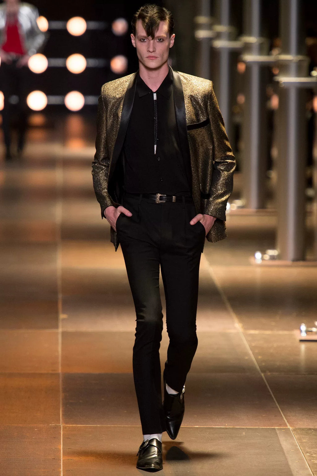 Saint Laurent Slp14ss Black Silk Shirt