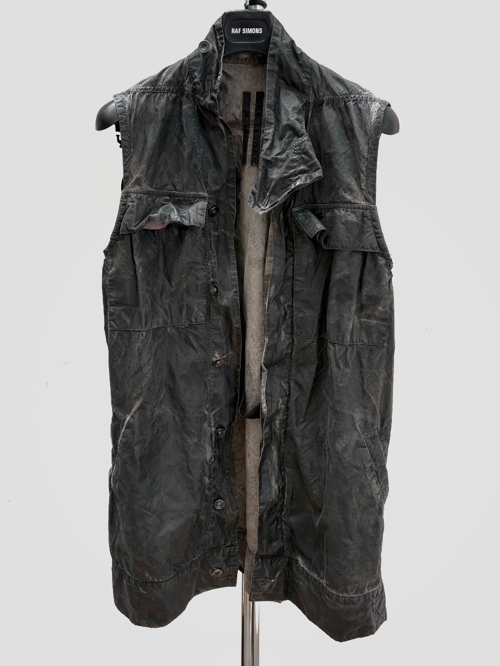 Rick Owens Early Dirty-Dye Distressed Vest