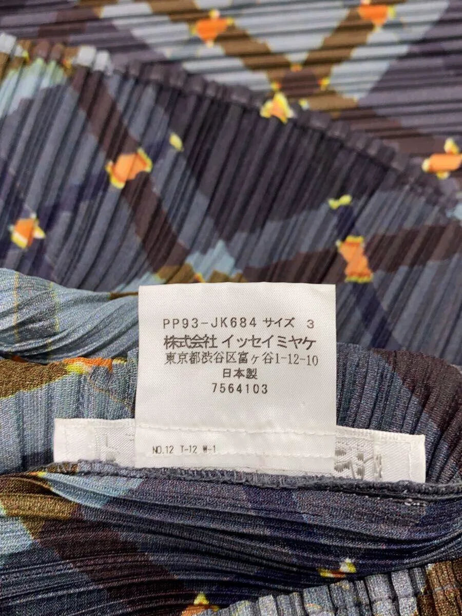 Issey Miyake PP Plaid Pleated Top