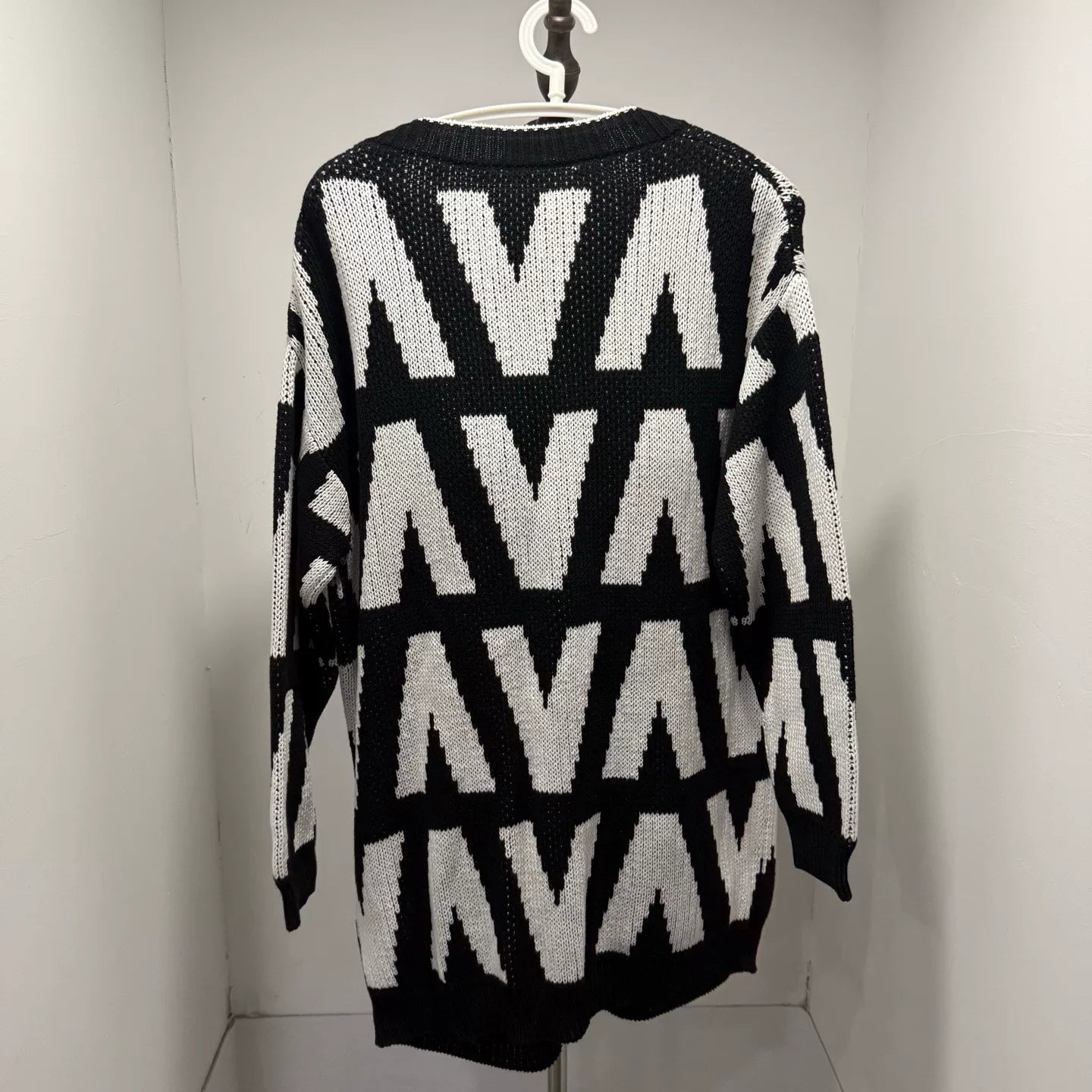 Valentino V-Neck All-Over Print Cardigan