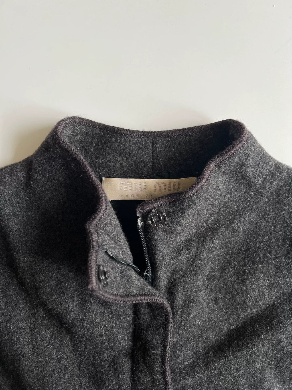 Miu Miu AW98 Wool Zip-Up Vest
