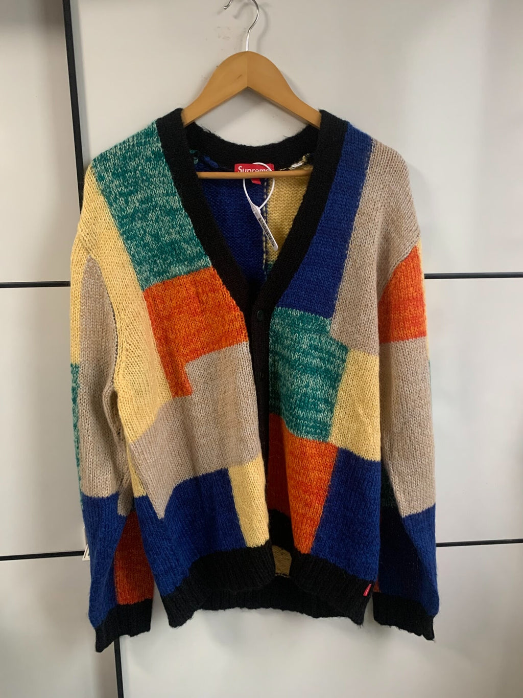 Supreme SS19 Patchwork Mohair Cardigan