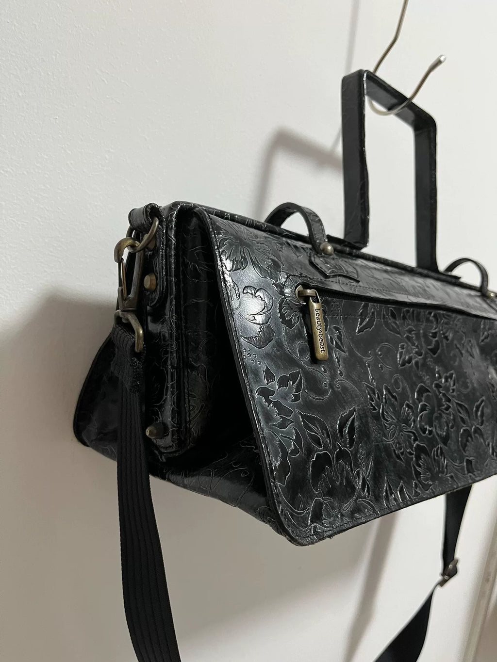 Beauty Beast Floral Crossbody Tote Bag