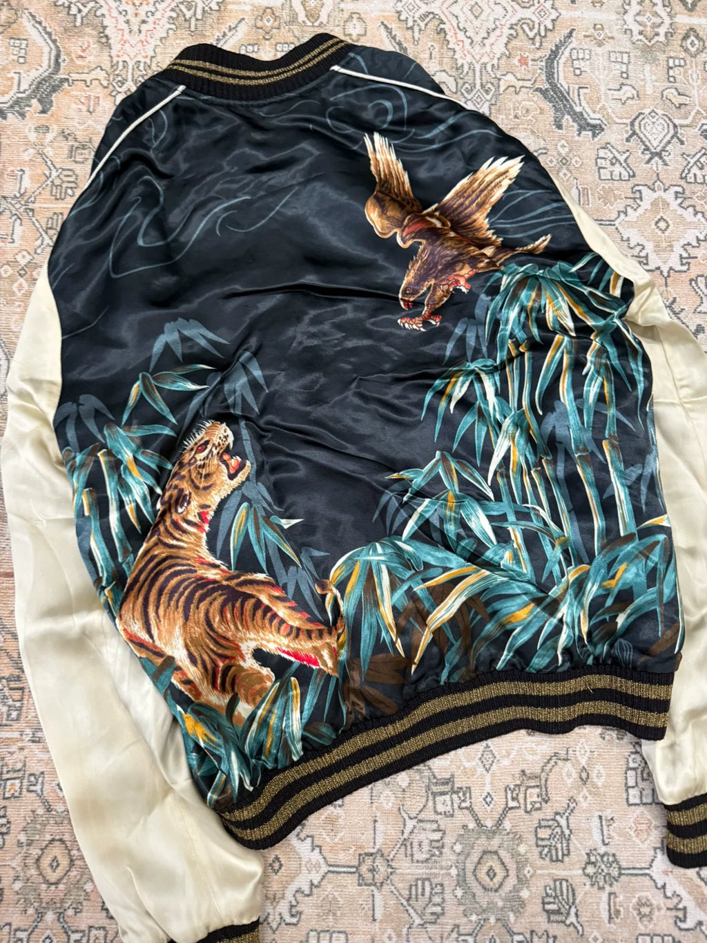Saint Laurent SS16 Paris Tiger Eagle Jacket