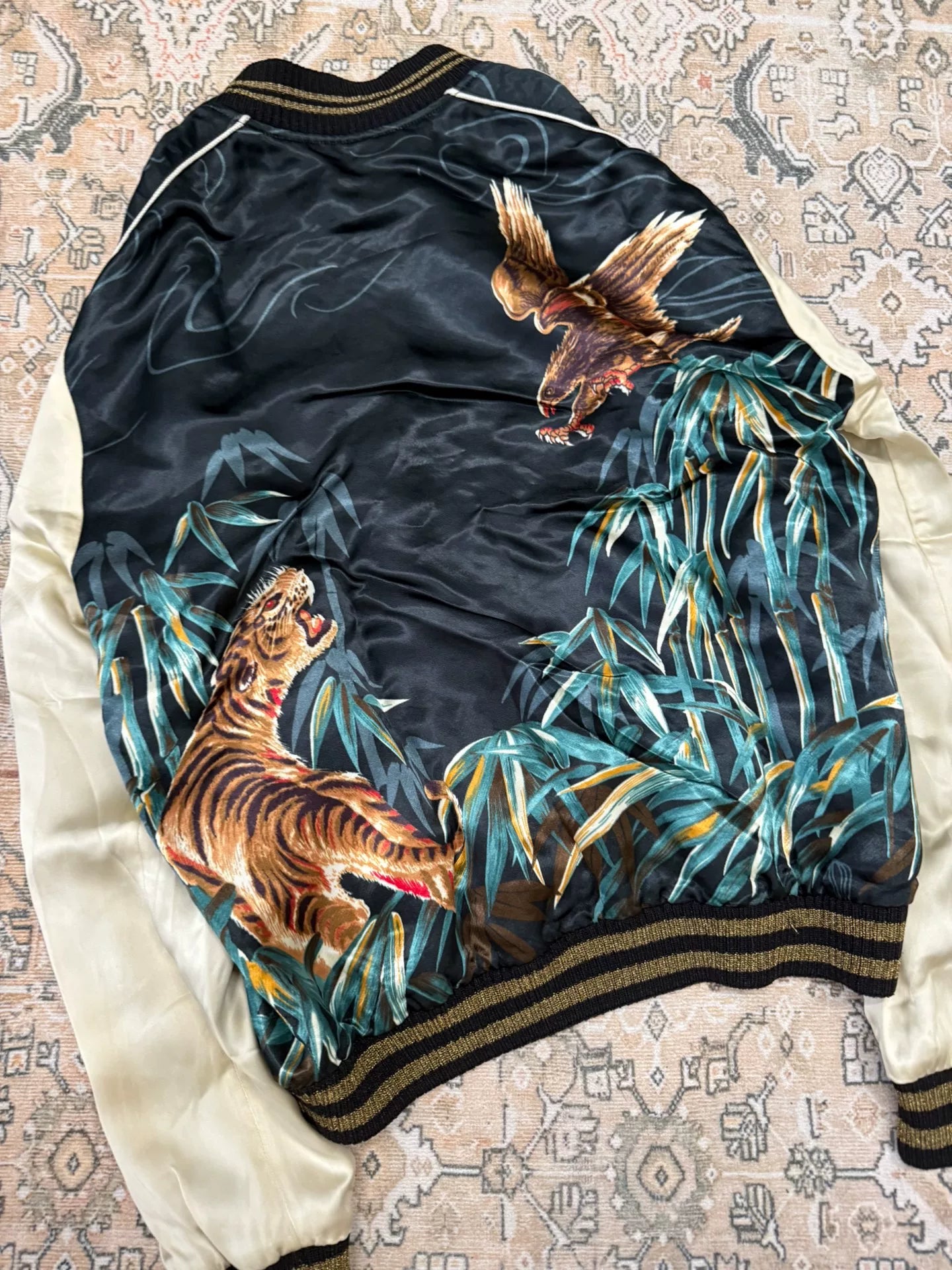 Saint Laurent SS16 Paris Tiger Eagle Jacket