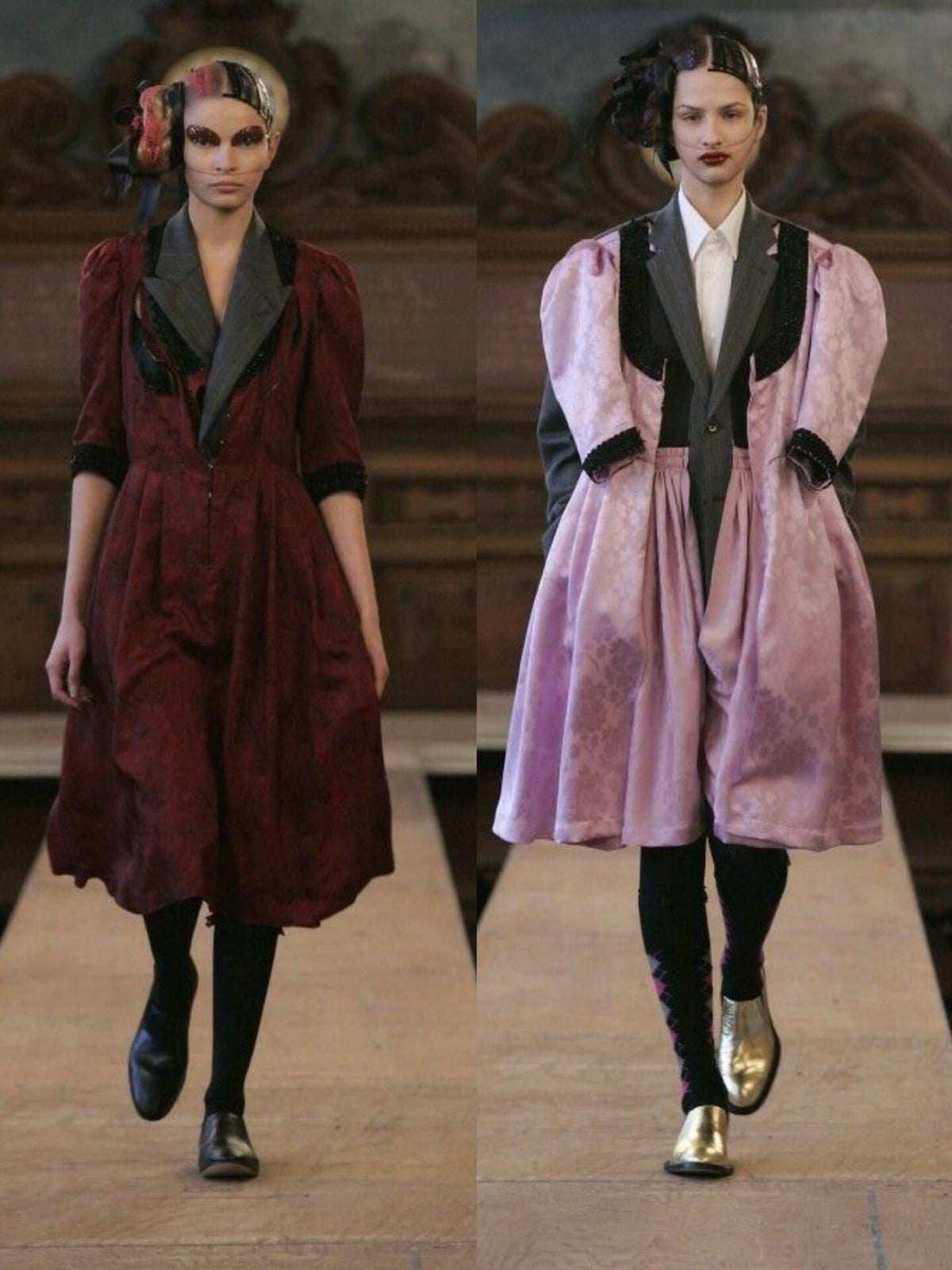 Comme Des Garcons Rei Kawakubo 2006 mainline Mask season velvet dress