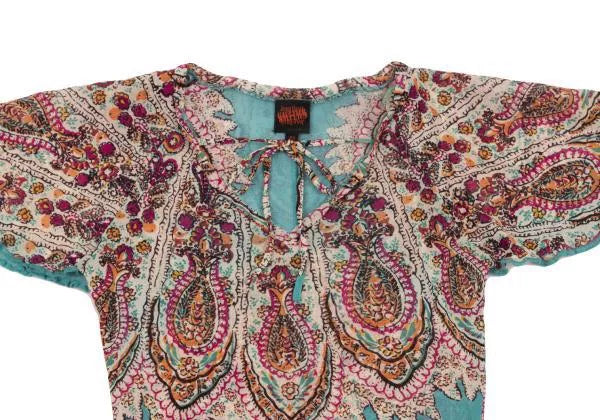 Jean Paul Gaultier Vintage Blue Floral Mesh Top