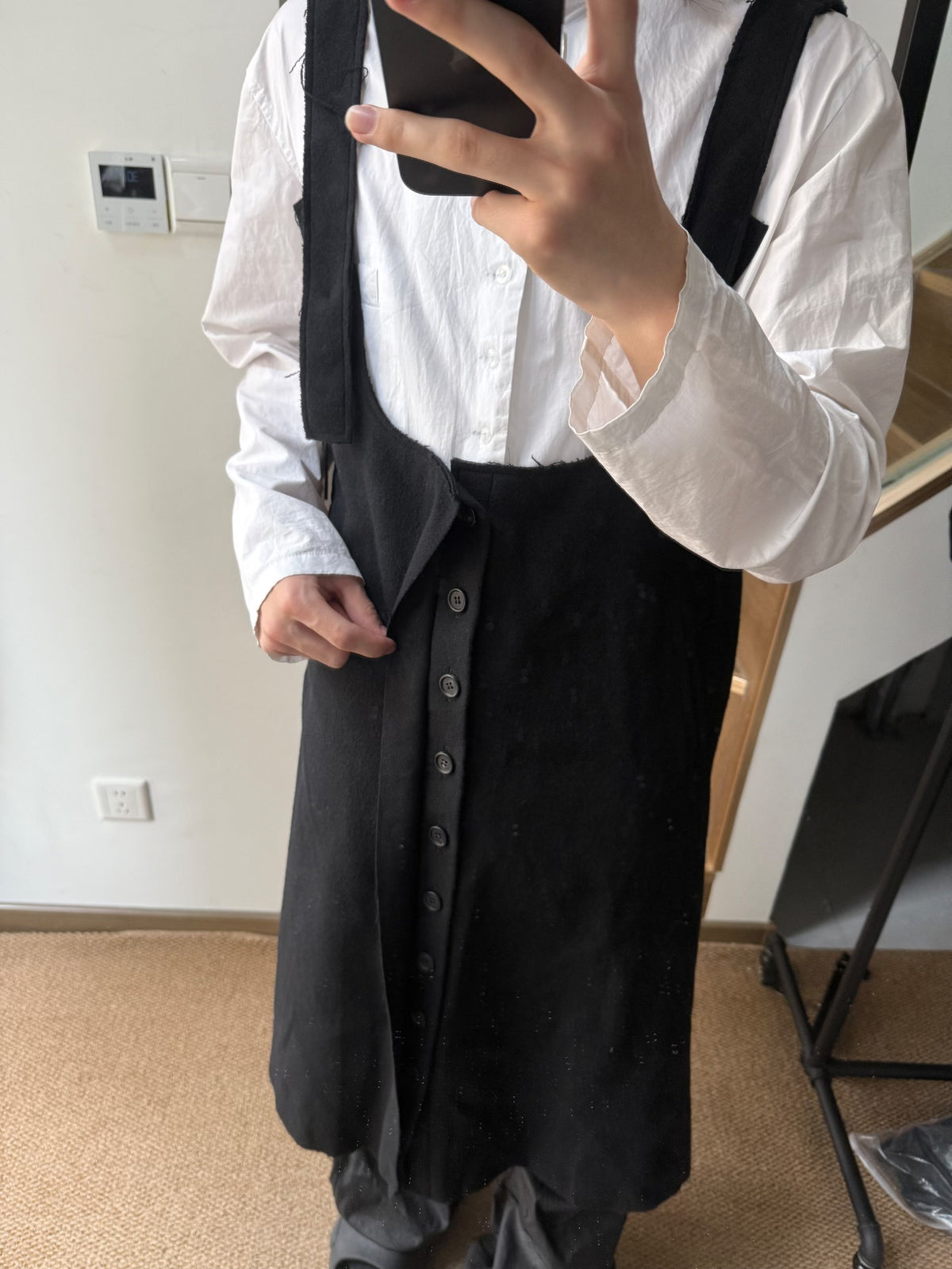 Yohji Yamamoto AW22 Wool Fringe Dress